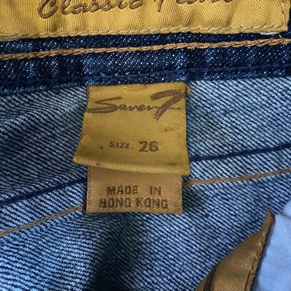 Women’s Seven7 Classic Flare Leg Jeans Distressed Size 26” Waist - Picture 6 of 9